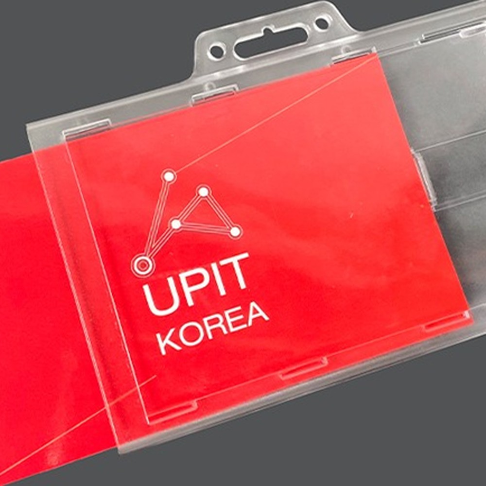 잠금형내용물보호ID케이스 투명디자인카드수납사원증케이스 우수한내구성목걸이연결 (세로) - 상품 이미지