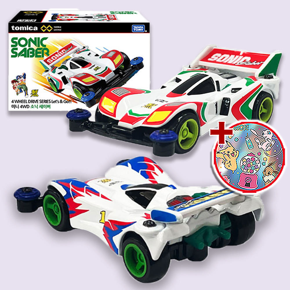 토미카 프리미엄 우리는 챔피언 타미야 소닉 세이버 미니카 자동차 모형 장난감 스티커 세트 - 상품 이미지