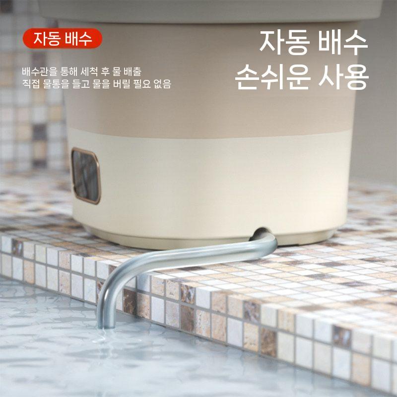 접이식 세탁기 탈수가능 캠핑용 휴대용 여행용 애견 그레이 - 상세 이미지 5