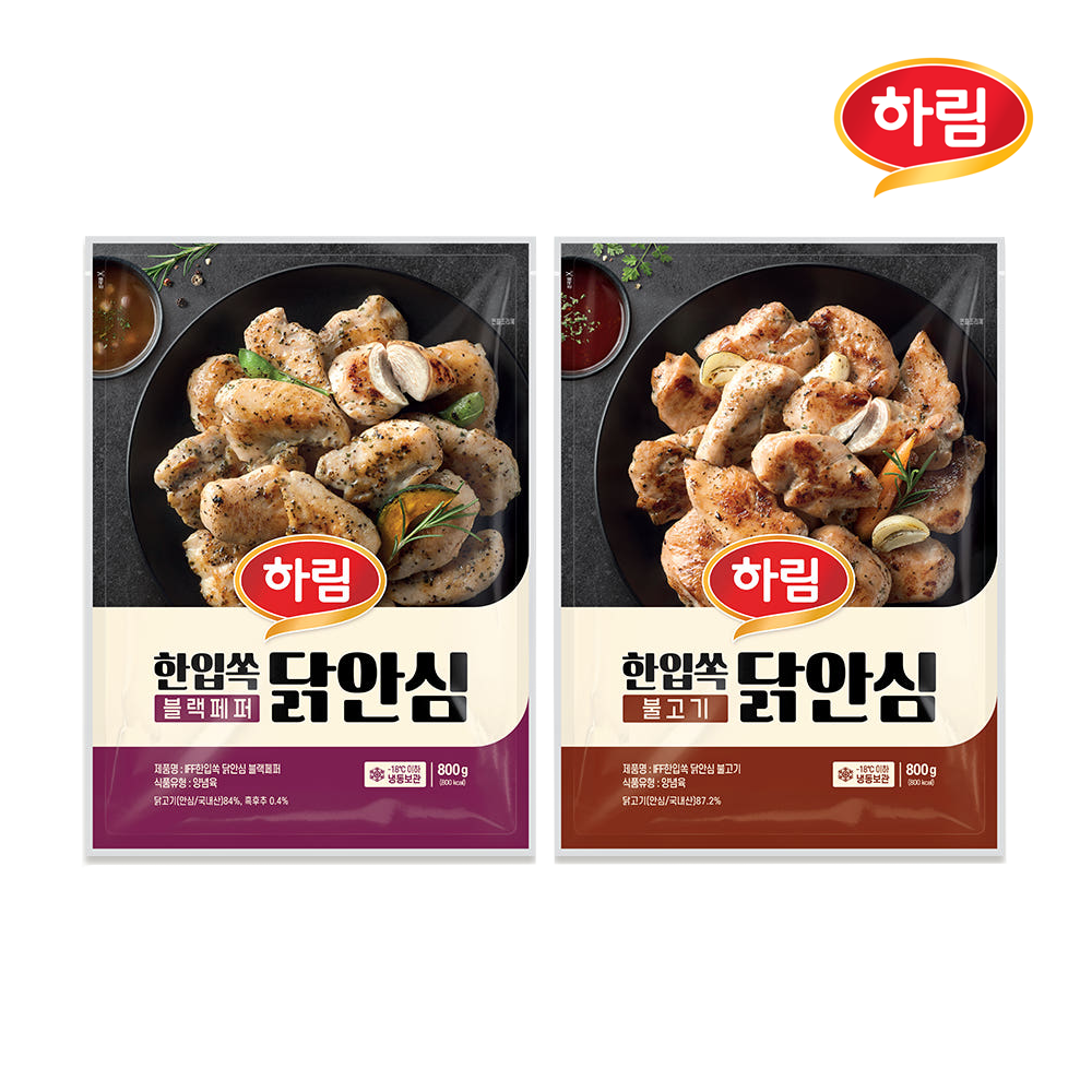 (신선)하림 IFF 한입쏙 닭안심 3봉 (블랙페퍼, 불고기) - 상품 이미지