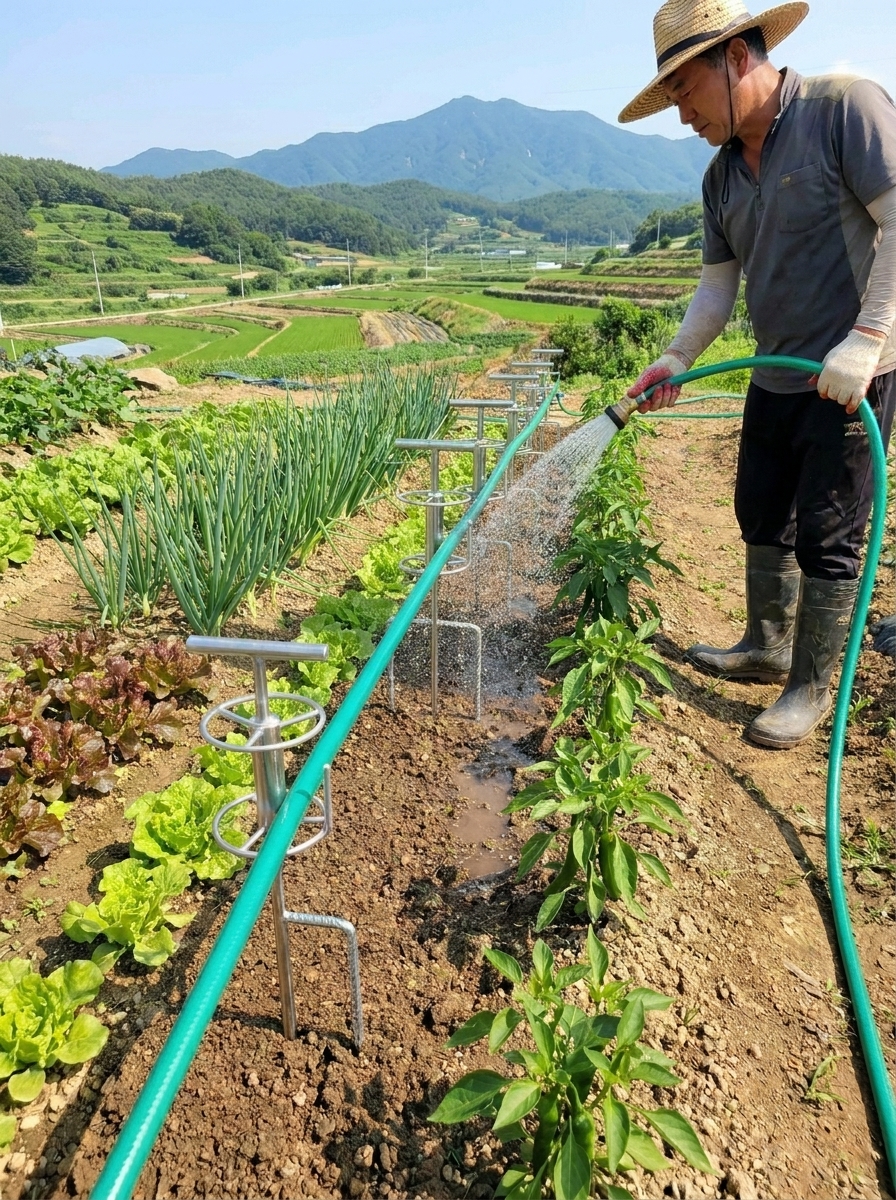 국내배송 롤러 호스가이드 약줄돌돌이 농약호스유인기 릴 농약줄감기 회전 거치대 줄꼬임방지기 - 상세 이미지 2