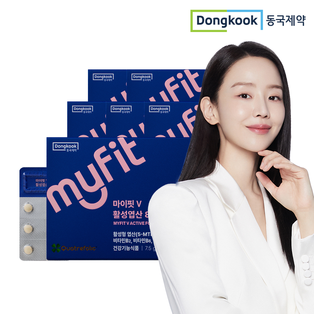 [4+2] 동국제약 마이핏 V 활성엽산 임신준비 임산부영양 30정, 6개 - 상품 이미지