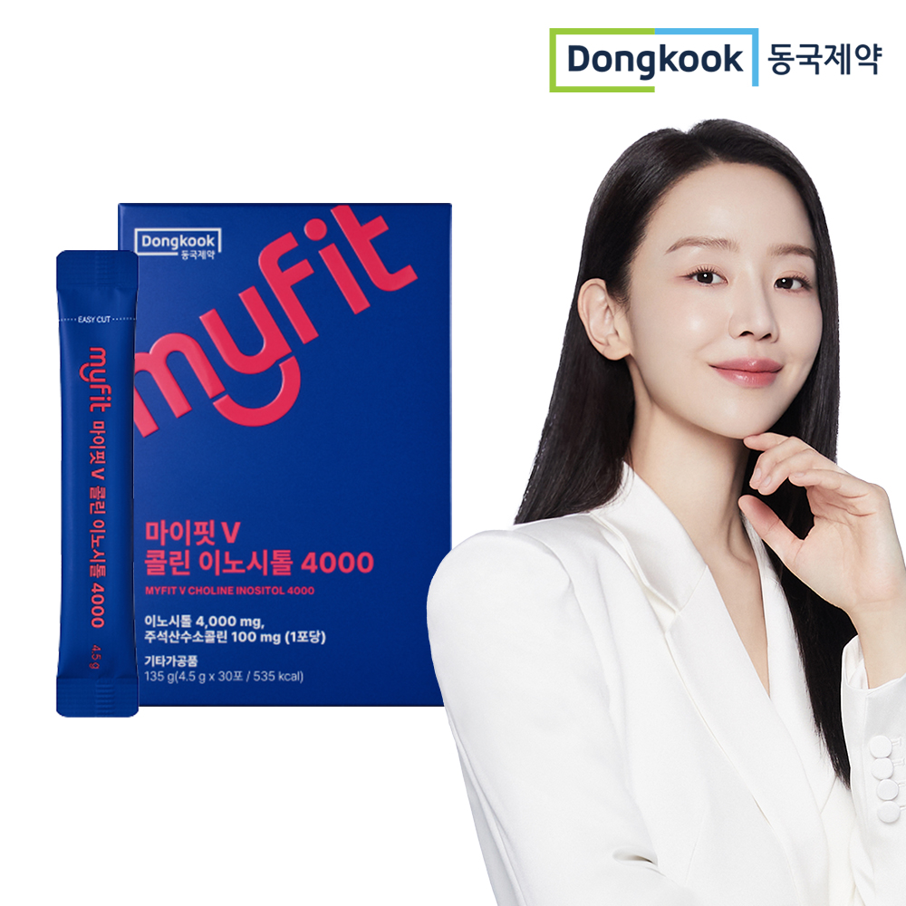 동국제약 마이핏V 콜린 이노시톨4000 비타민B 미오이노시톨 엽산 레몬맛 30포, 1개 - 상품 이미지