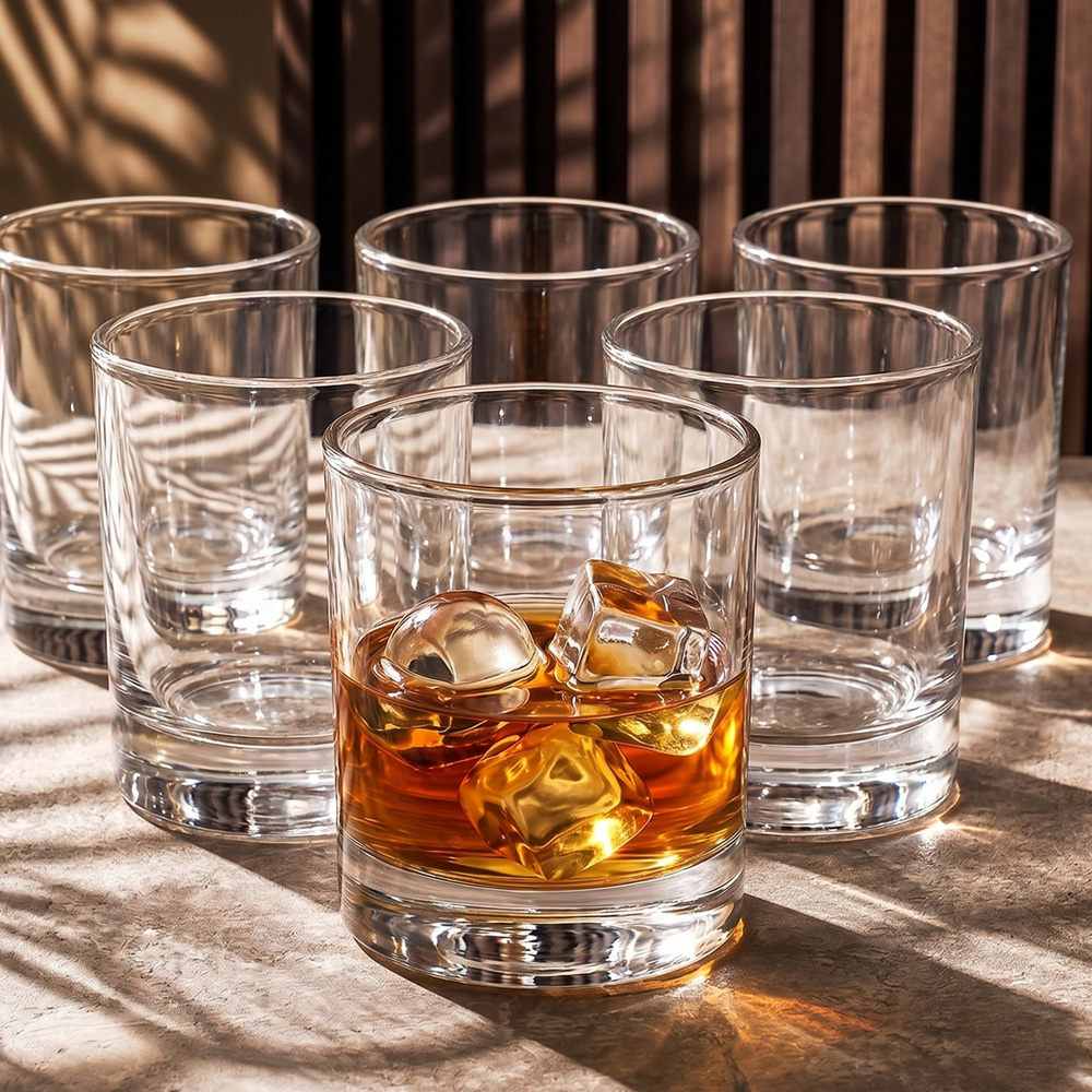 아일랜드 온더락잔 언더락 양주 위스키잔 350ml, 6개 - 상품 이미지