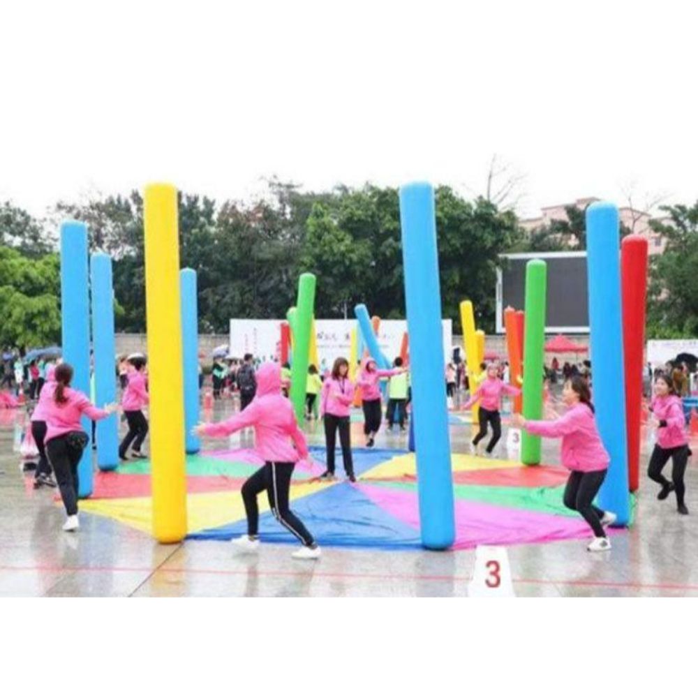 4인용 에어봉 협동 체육대회 단합회 달리기 단체 2미터 파이프 10개 - 상품 이미지
