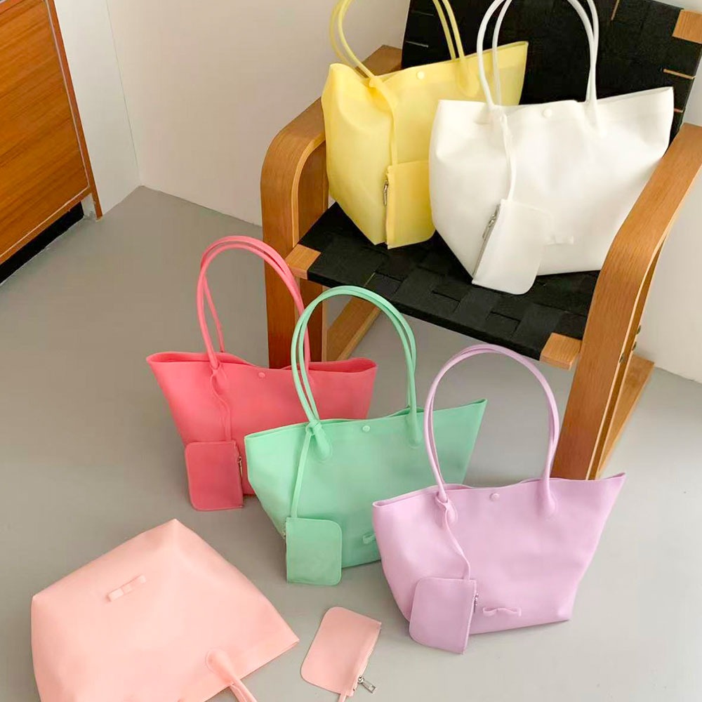 젤리백 반투명 빅사이즈 숄더백 데일리 라지 큰 숄더가방 6Color - 상세 이미지 5