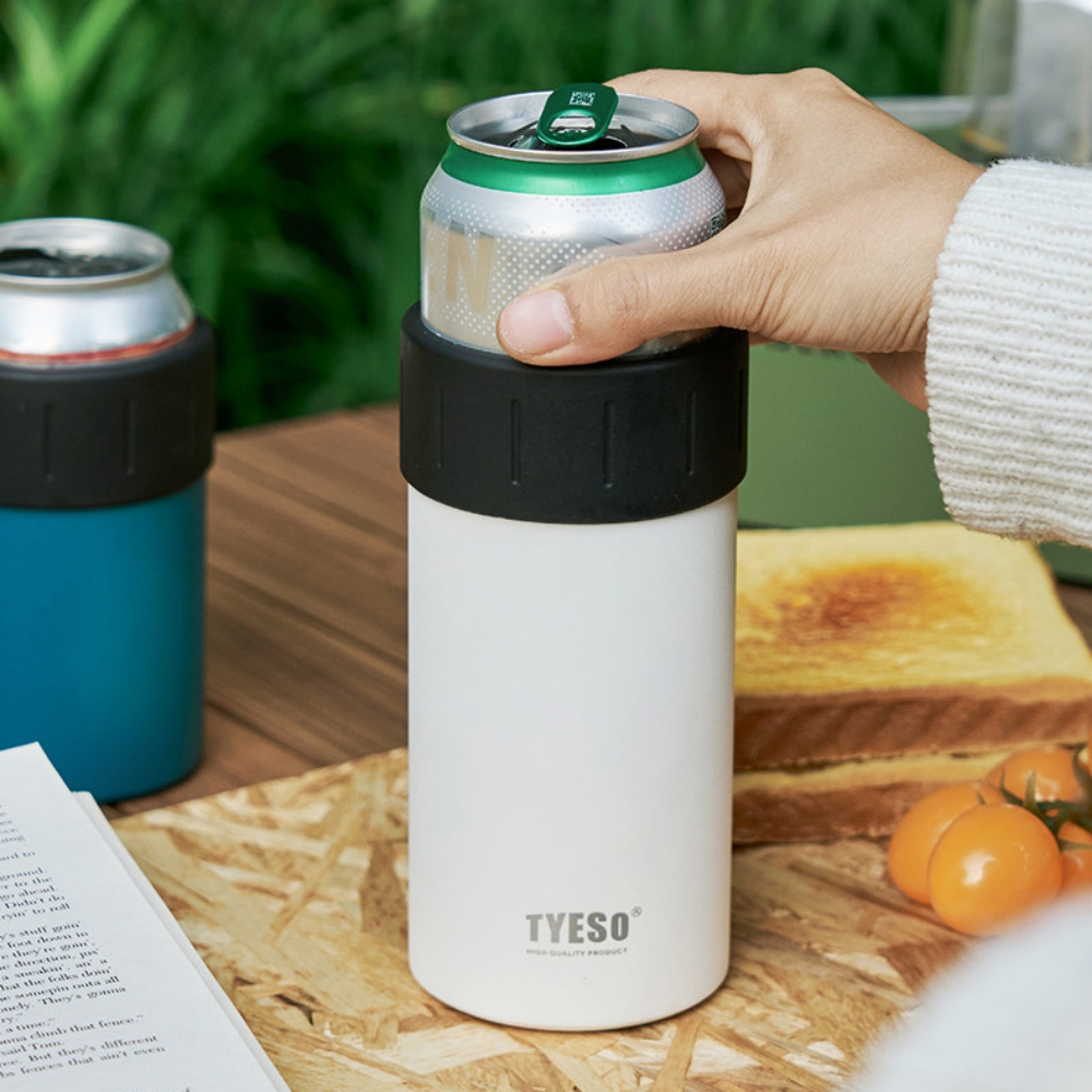 캔쿨러 맥주시원하게 캔맥주 홀더 소주 보냉 컵 겸용 페트병쿨러 TYSEO 350ml, 화이트 - 상세 이미지 4