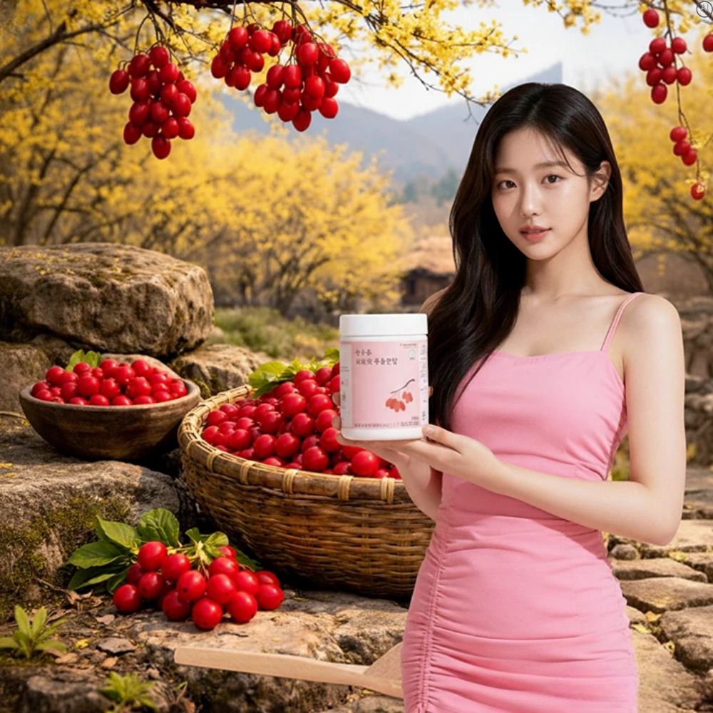 국내산 무가당 산수유분말 가루 국산 산수유열매 - 상품 이미지