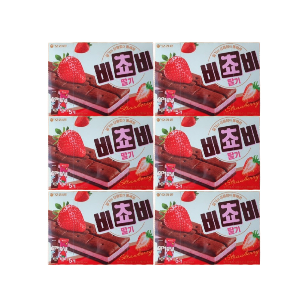 오리온 비쵸비 딸기 5P 125g x 6박스