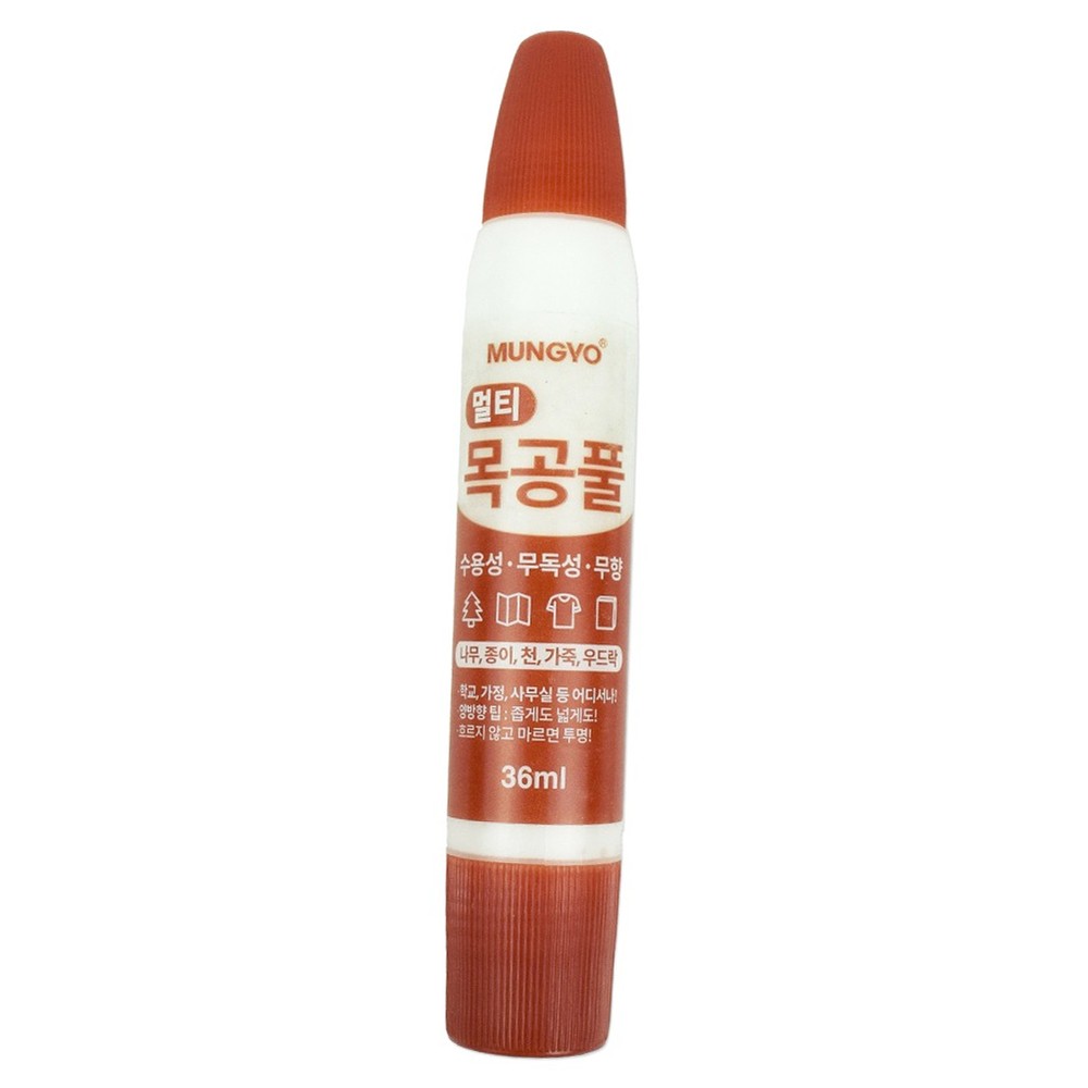 투명용기수작업용접착풀 편리한그립공예용나무풀 듀얼팁강력접착목공풀 36ml - 상품 이미지