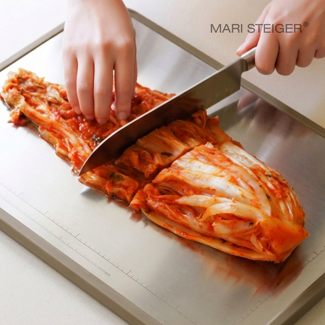 마리슈타이거 초슬림 3세대 스텐도마 양면사용 항균 위생 실리콘 미끄럼방지 이유식 도마 - 상세 이미지 4