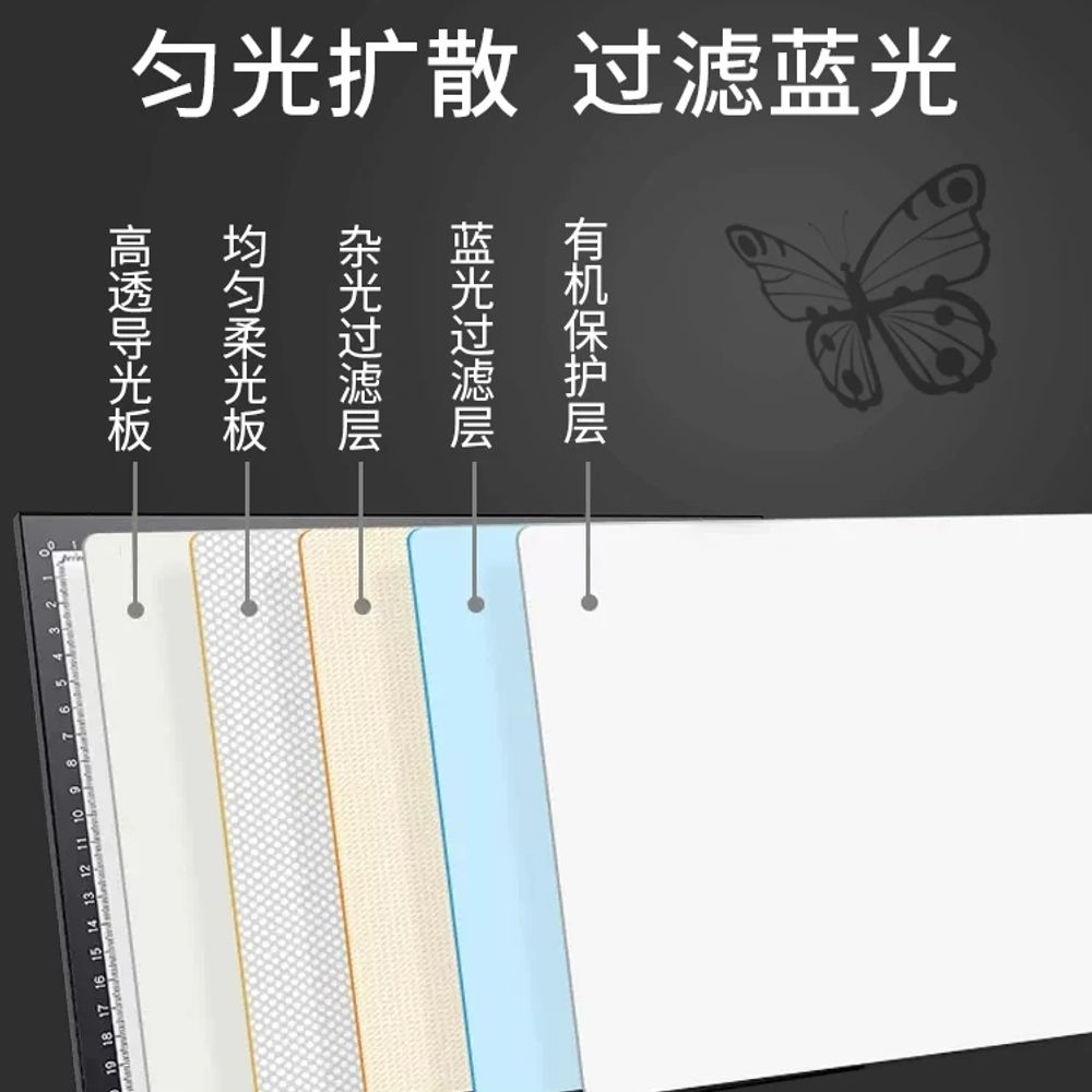 led 라이트박스 A2 웹툰그리기 라이트보드 드로잉패드 A. A4 유선 무테 3단 조광 - 상세 이미지 5