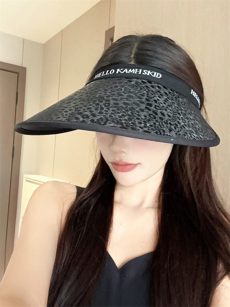 여성 헤어밴드 썬캡 와이드챙 모자 여름 자외선 여행 썬햇 - 상세 이미지 4