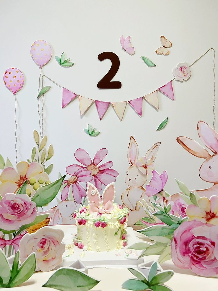 백일 사진 배경 소품 돌상 포토존 생일 촬영 장식 동물 공연 세트 - 상세 이미지 4