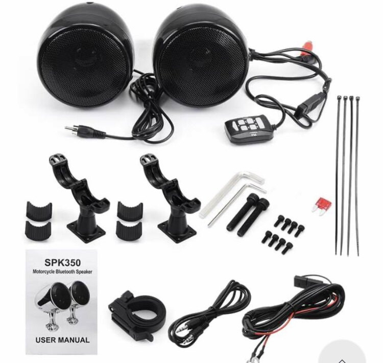 블루투스 오토바이스피커 300W 내장앰프 메쉬 다이아몬드 블랙 - 상세 이미지 4