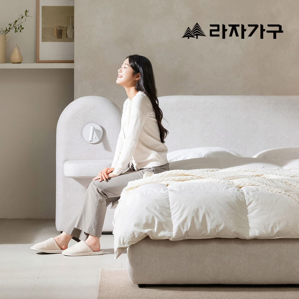 세라 조야 패브릭 신혼 부부 넓은 호텔 헤드형 서랍 수납 라지킹 침대 프레임 LK+필로우탑 - 상세 이미지 3