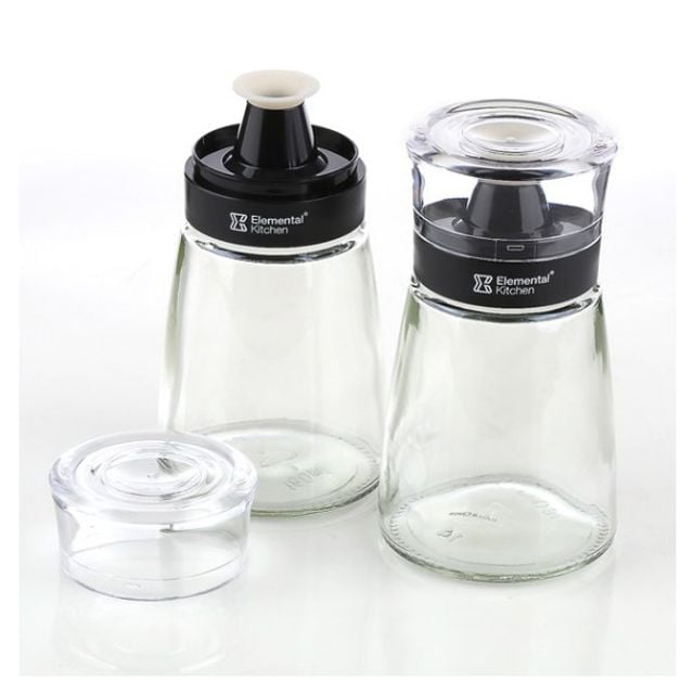 시노글라스 소스병 양념통 기름 오일병 블랙 160ml 2p - 상품 이미지