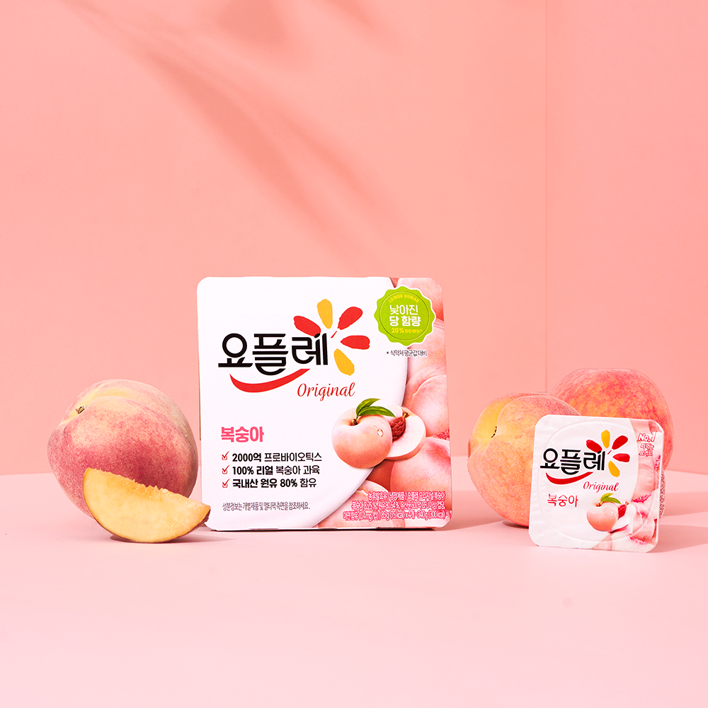 빙그레 요플레 오리지널 복숭아, 85g, 8개 - 상세 이미지 2
