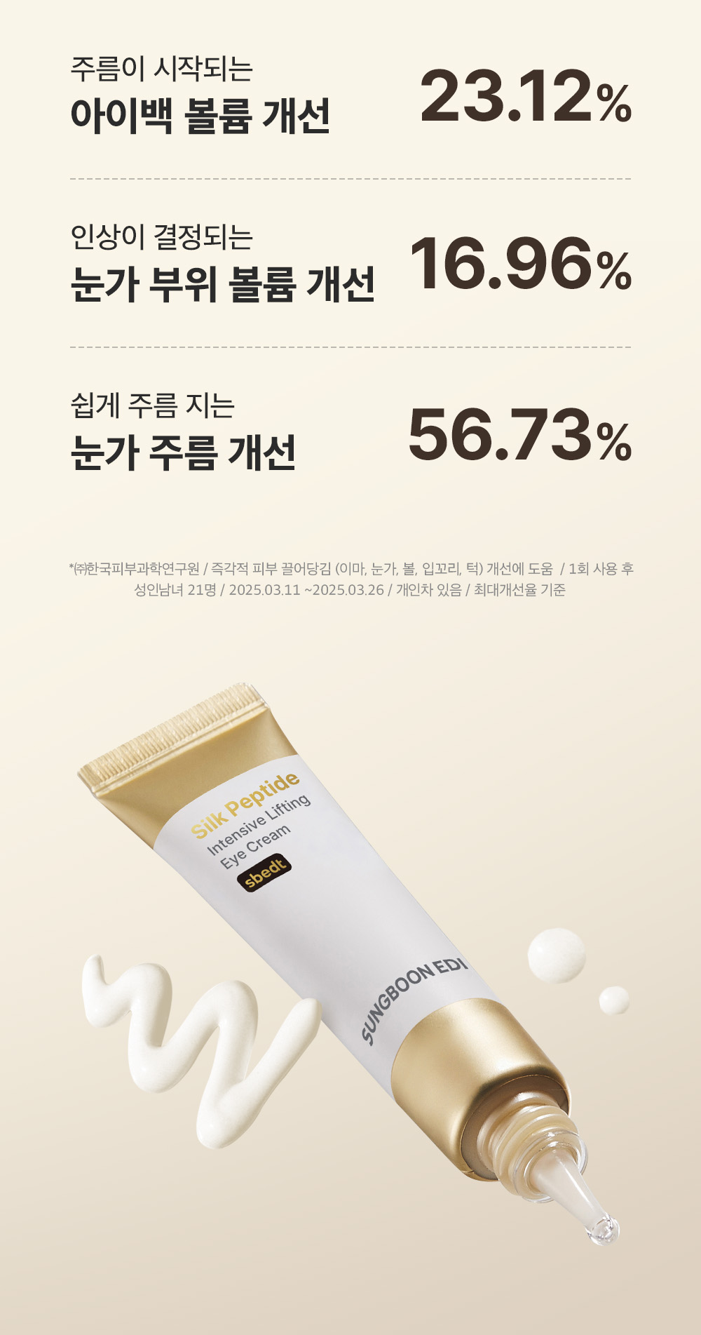 contour des yeux peptides de soie coréen