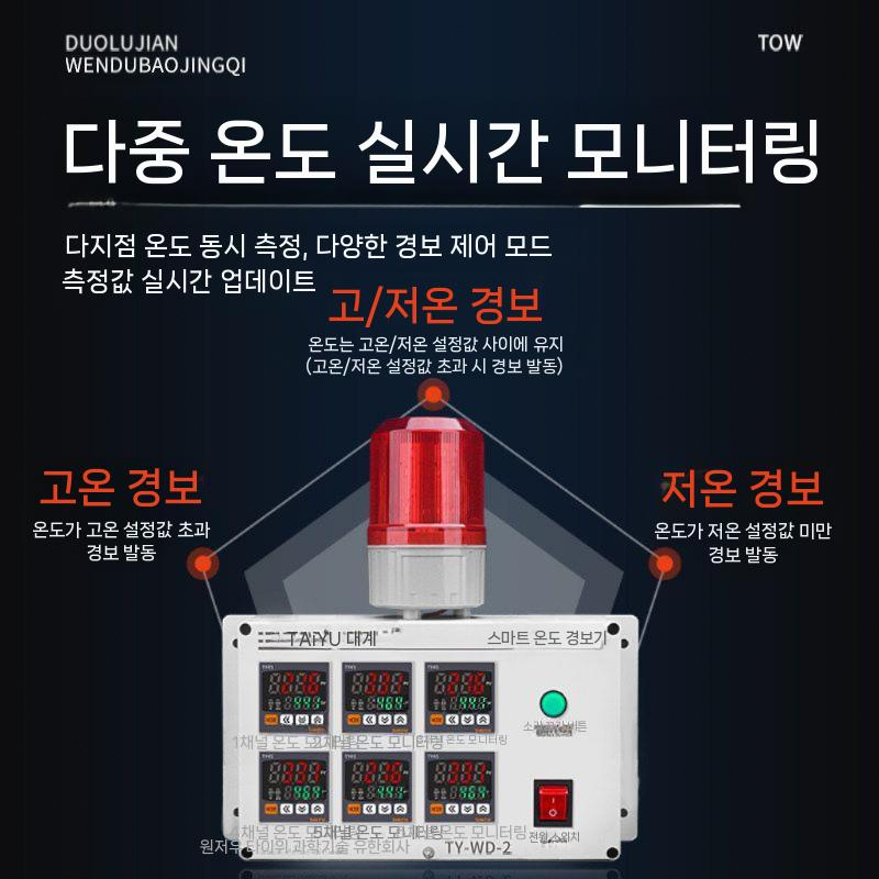 산업용 다채널 온도 센서 감지기 고온 경보기 디지털 1회로 - 상세 이미지 3