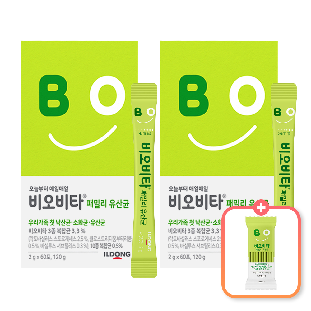 일동생활건강 비오비타 패밀리 60포 2개+10포 - 상품 이미지