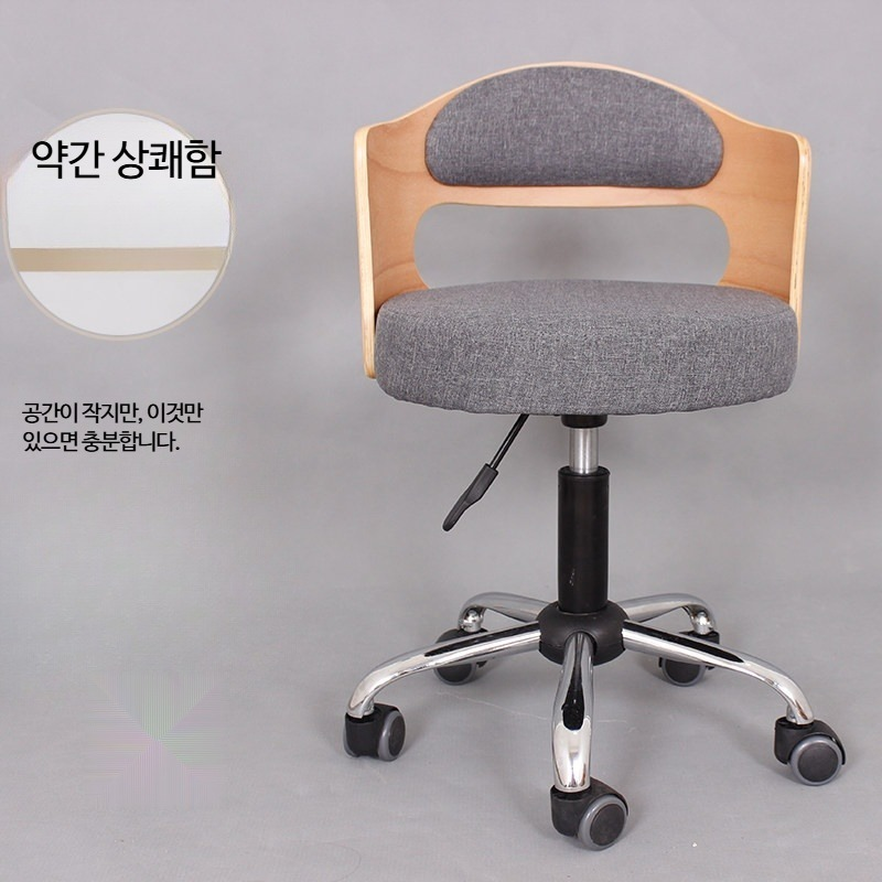 엔틱 회전 의자 책상 식탁의자 체어 원목회전의자 원목 앤틱 - 상세 이미지 5