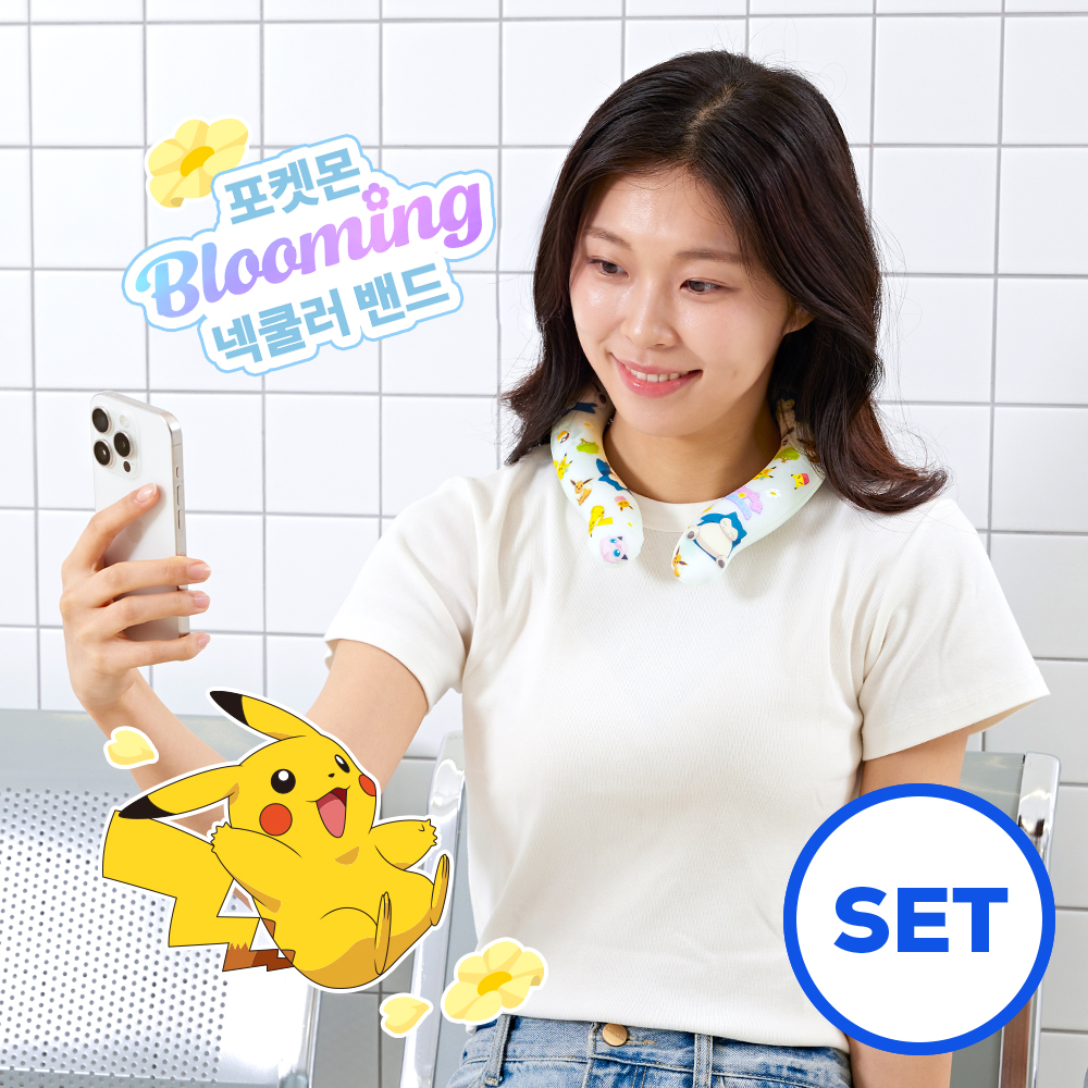 [슈퍼적립][N배송][패밀리팩/5개SET] 포켓몬 블루밍 넥쿨러 쿨스카프 쿨링넥밴드 얼음스카프 - 상세 이미지 4