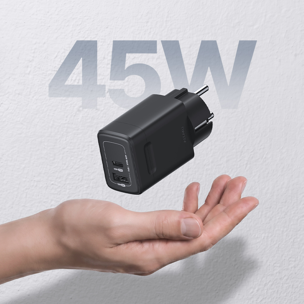 PD 45W PPS GaN 듀얼 접지 초고속 충전기 GB452 화이트 이미지 3