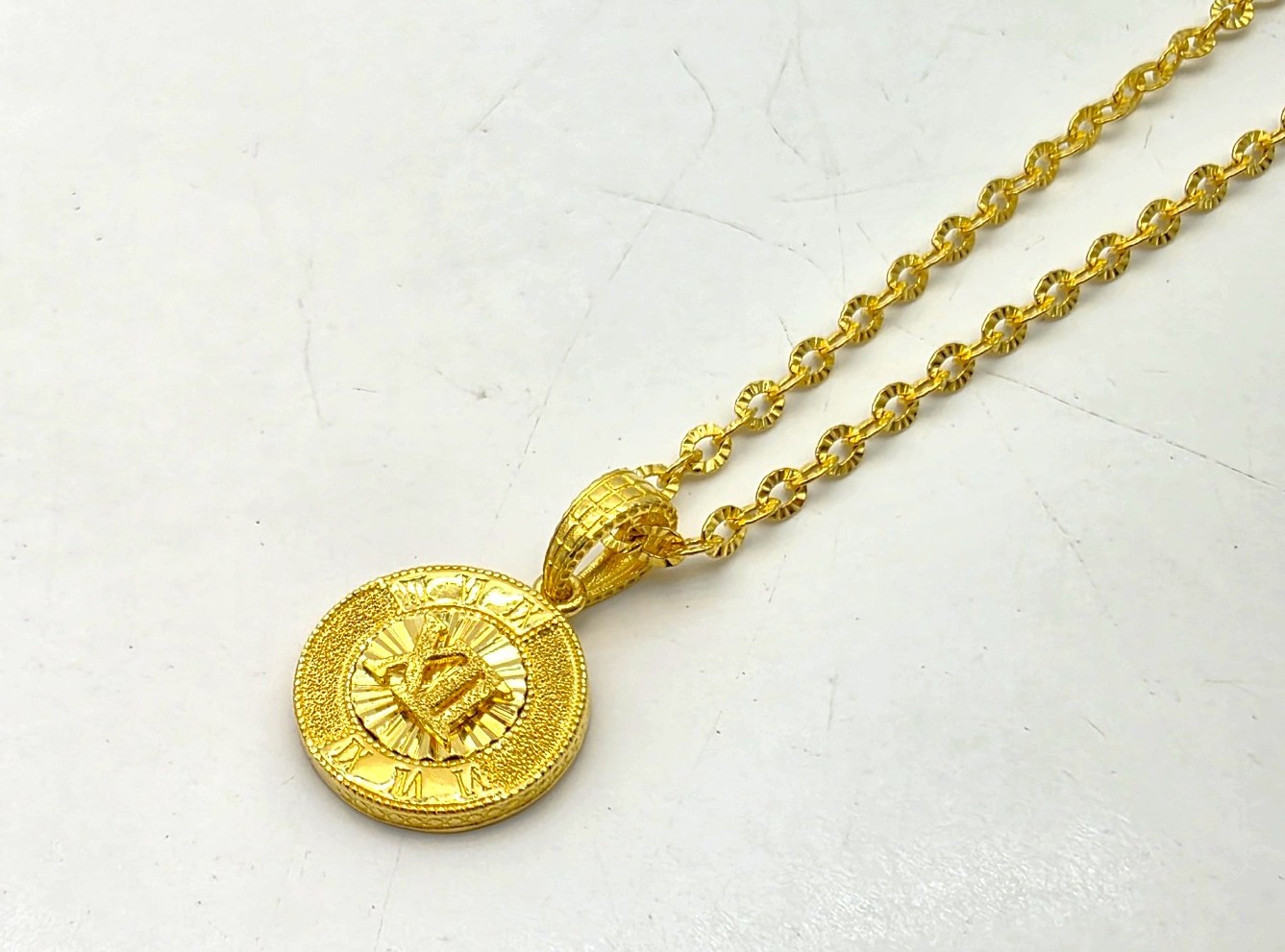 24K 순금 11.25g(3) 클래식 메달 목걸이(18K 연결고리 장식) 이미지 6