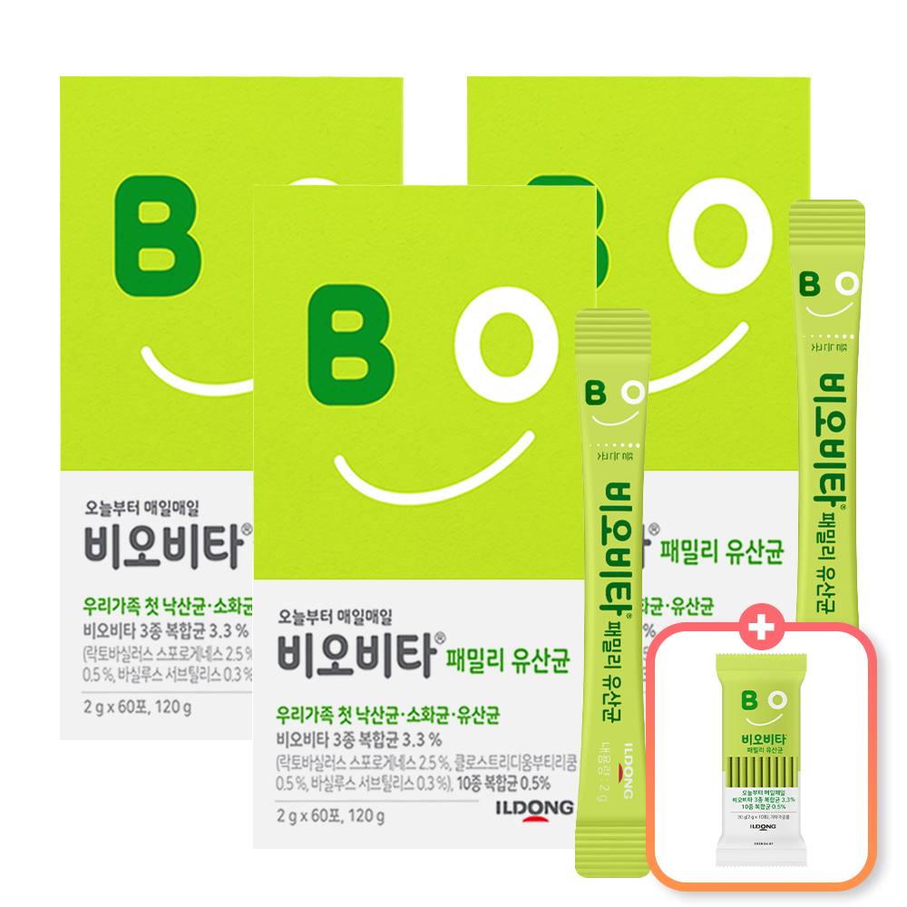 일동생활건강 비오비타 패밀리 60포 3개+10포 - 상품 이미지
