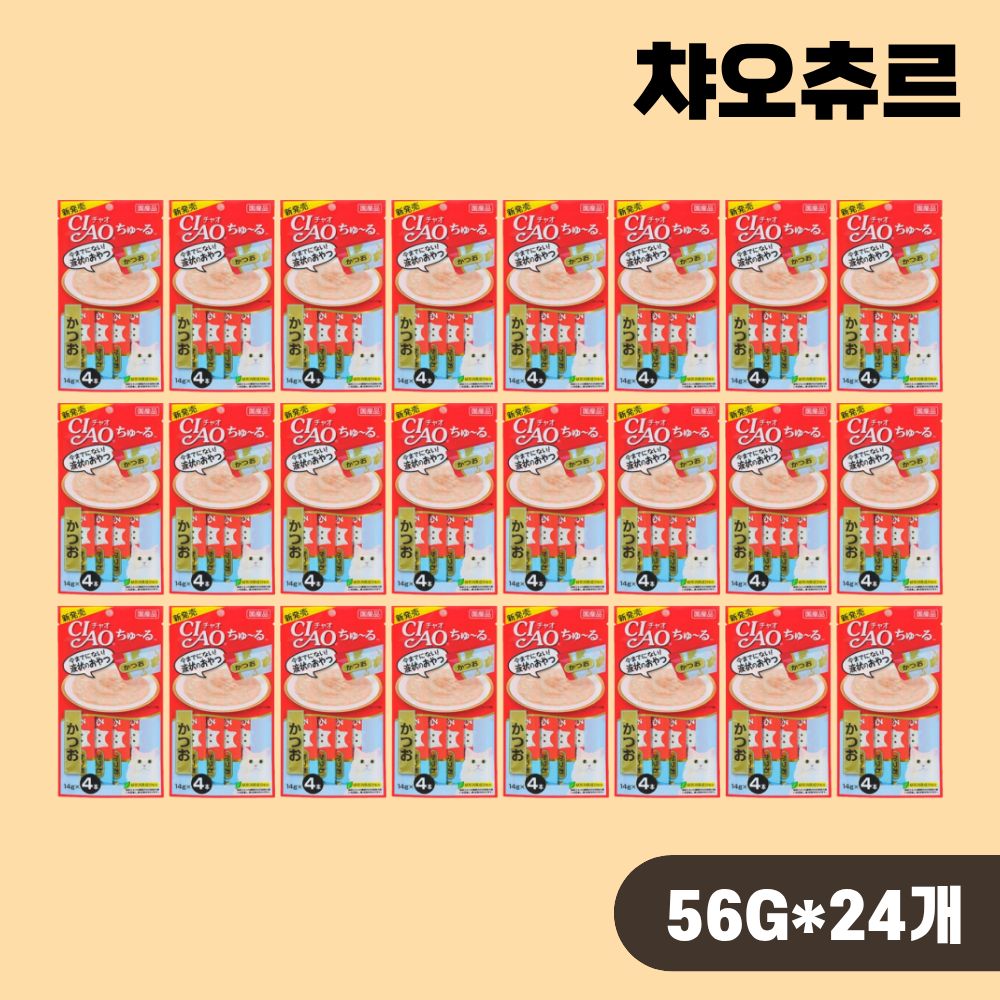 [빠른출고] 이나바 챠오츄르 스틱 고양이간식 가다랑어 SC-72, 56g, 24개 - 상품 이미지