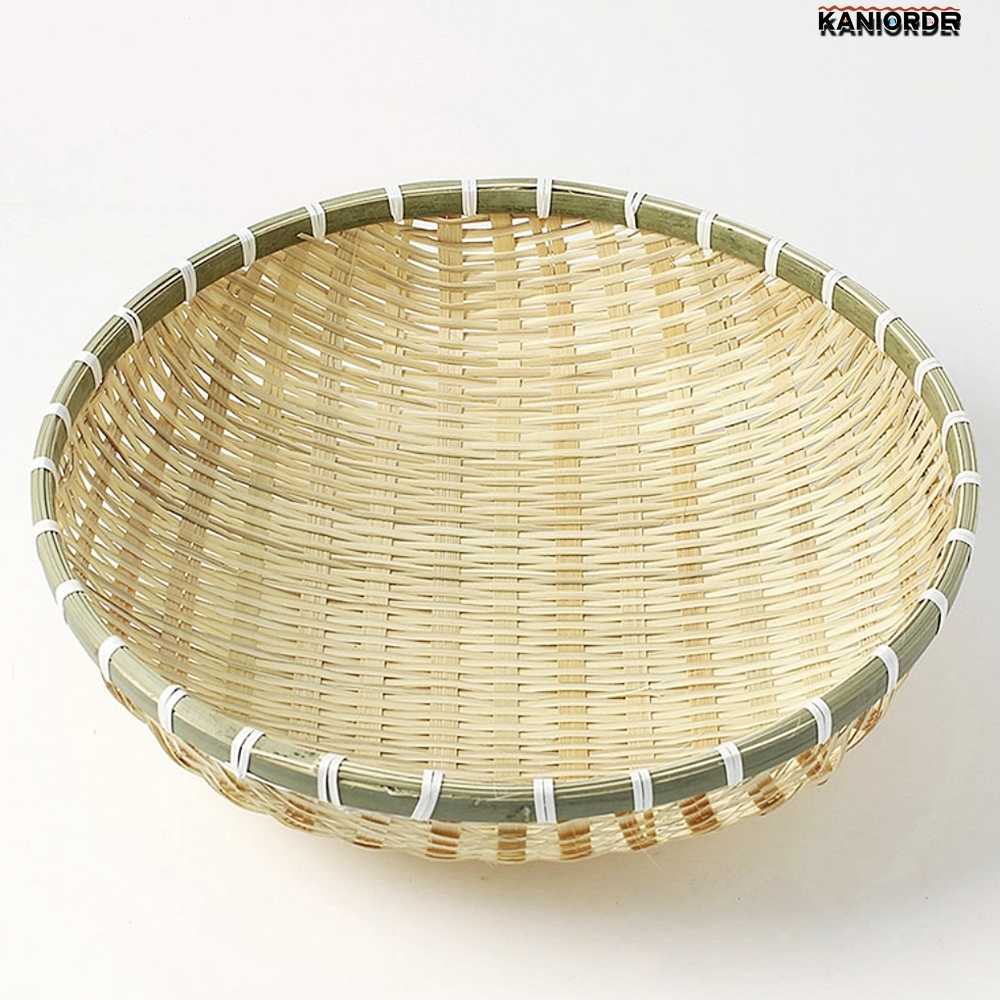 대나무 소쿠리 42CM 나무 채반 광주리 원형 주방 전 바구니 - 상품 이미지