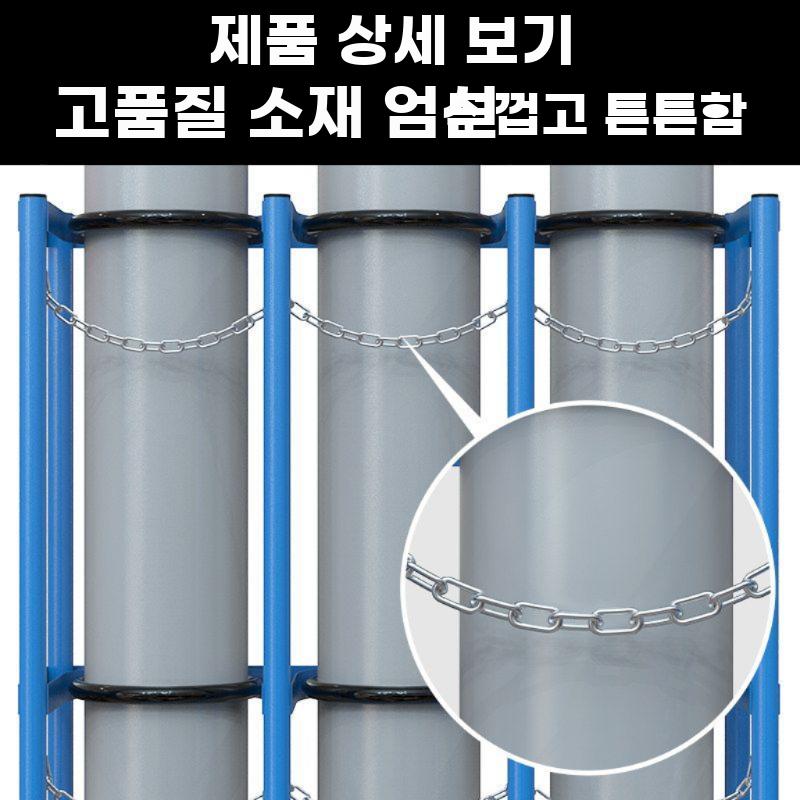 가스통 거치대 받침대 고정 보관대 전도방지 실험실 40L 2구 - 상세 이미지 3