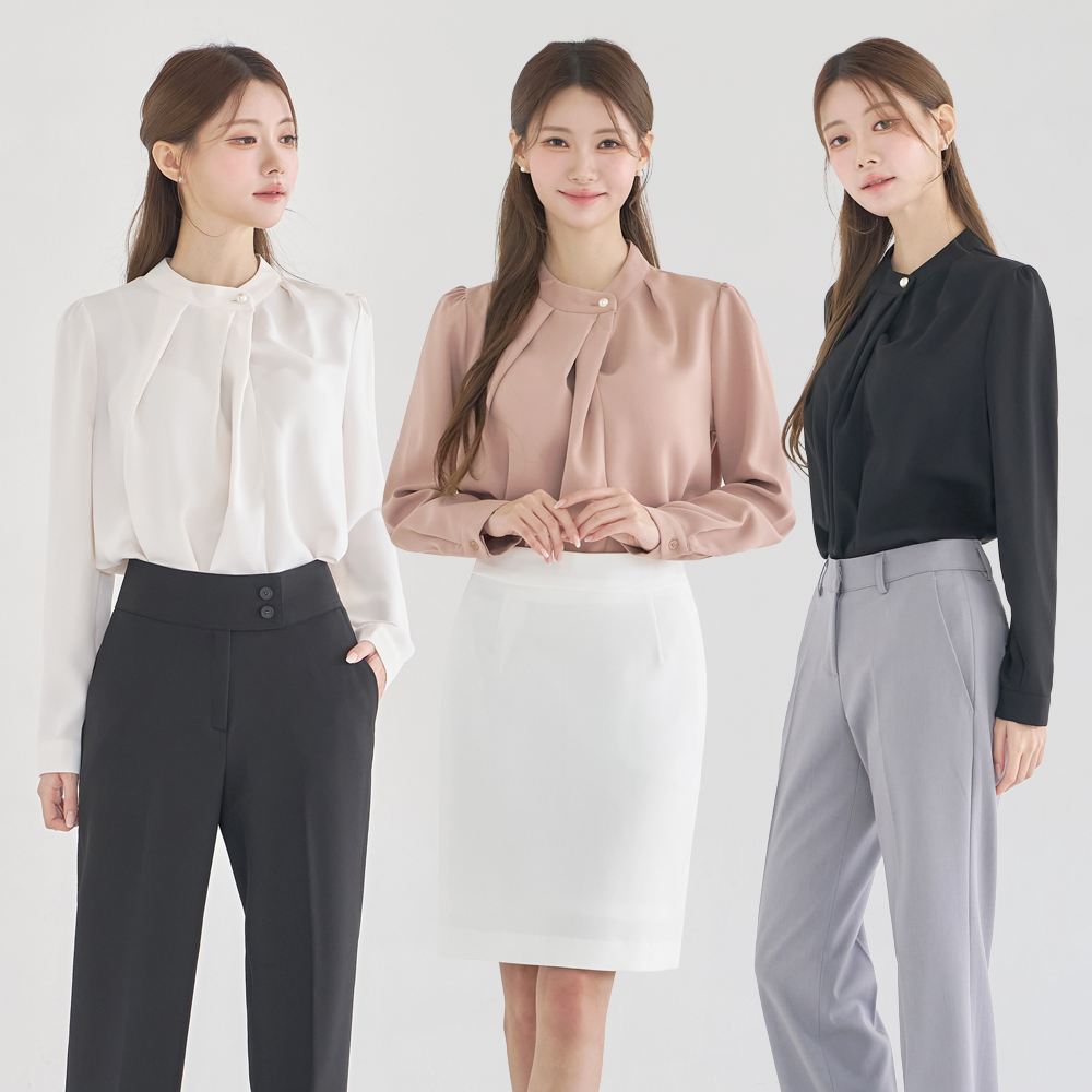 여성봄블라우스 볼륨블라우스 [셔링진주]