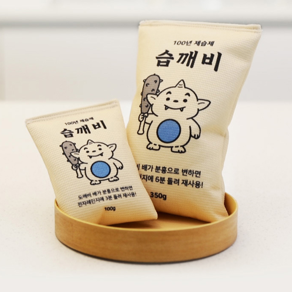 100년 제습제 습깨비 6개 재사용 반영구 옷장 화장실 실리카겔 전자레인지 습기제거제 - 상세 이미지 5