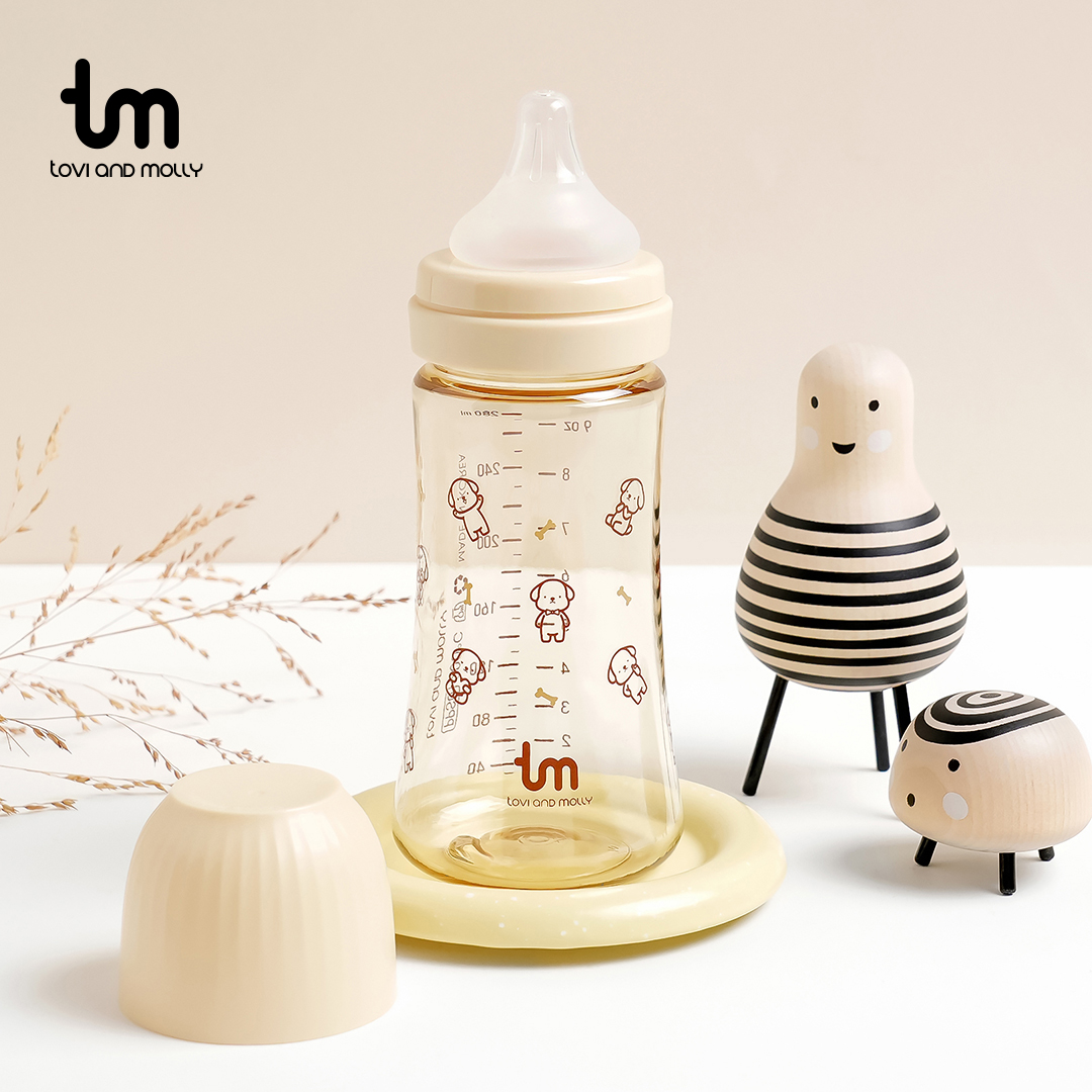 토비앤몰리 PPSU 신생아 아기 젖병 젖꼭지 2단계 포함 출산준비 배앓이 280ml, 바닐라, 1개 - 상품 이미지