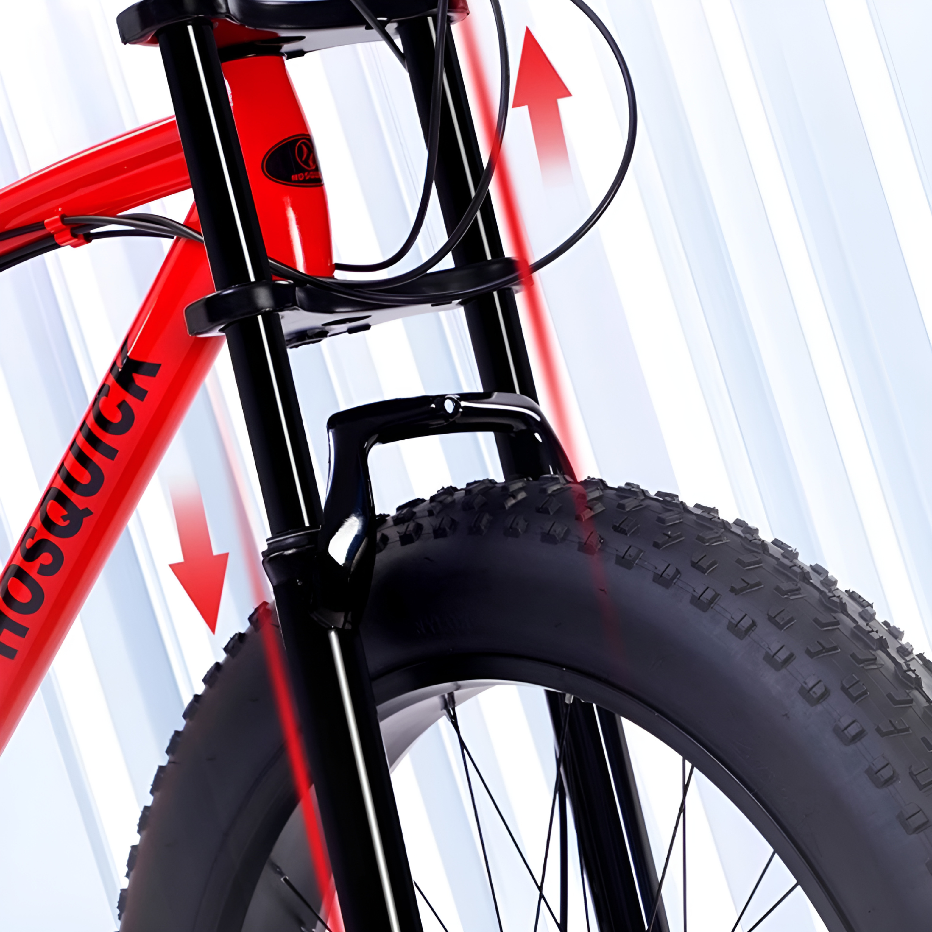 벨로 충격완화 펫바이크 팻바이크 자전거 MTB 산악 광폭 타이어 오프로드 오렌지, 24인치 24단 - 상세 이미지 5
