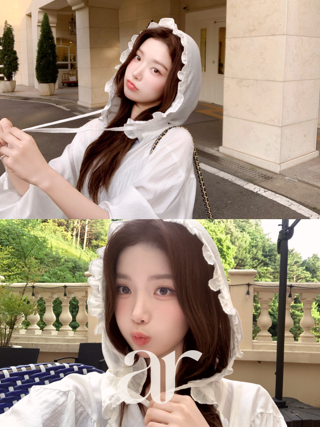 셔링 프릴 후드 루즈핏 언발 롱 블라우스 점퍼 jp785 이미지 7