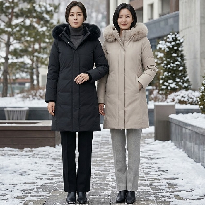 네파 여성 겨울 아웃도어룩 고어텍스 3IN 1 코트 구스다운 패딩 점퍼 - 상세 이미지 3