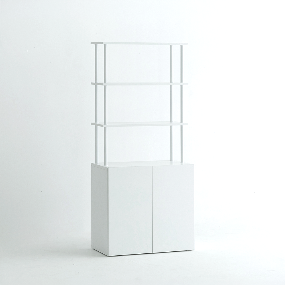 모노 모듈수납장 거실수납장 시스템선반 800mm, 3단, 화이트 - 상품 이미지