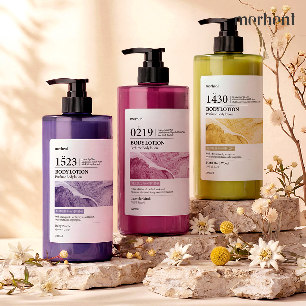 1+1 메르헨트 대용량 퍼퓸 바디로션 1000ml 호텔딥우드 향좋은 향기좋은 고보습 남자 여자 - 상세 이미지 3
