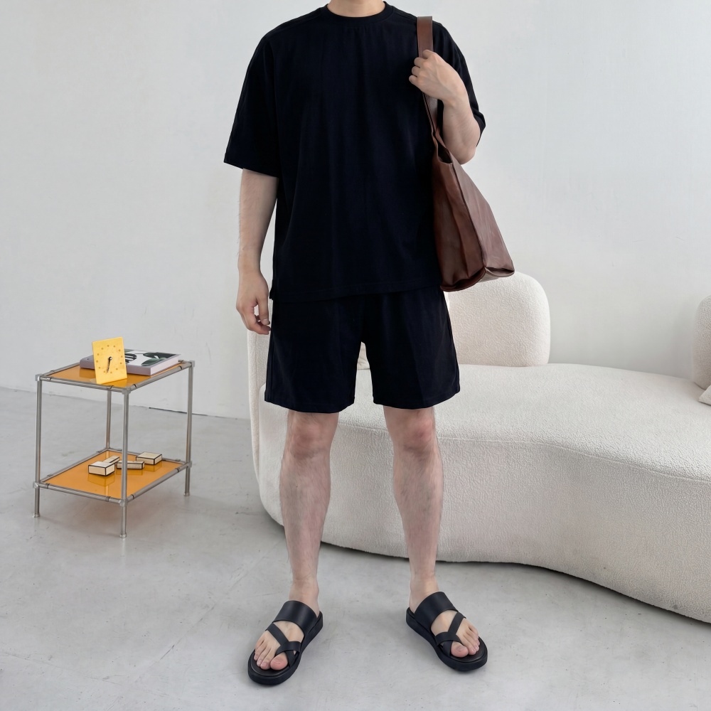 남자린넨셋업 와이드 절개 캐주얼여름세트 이미지 7