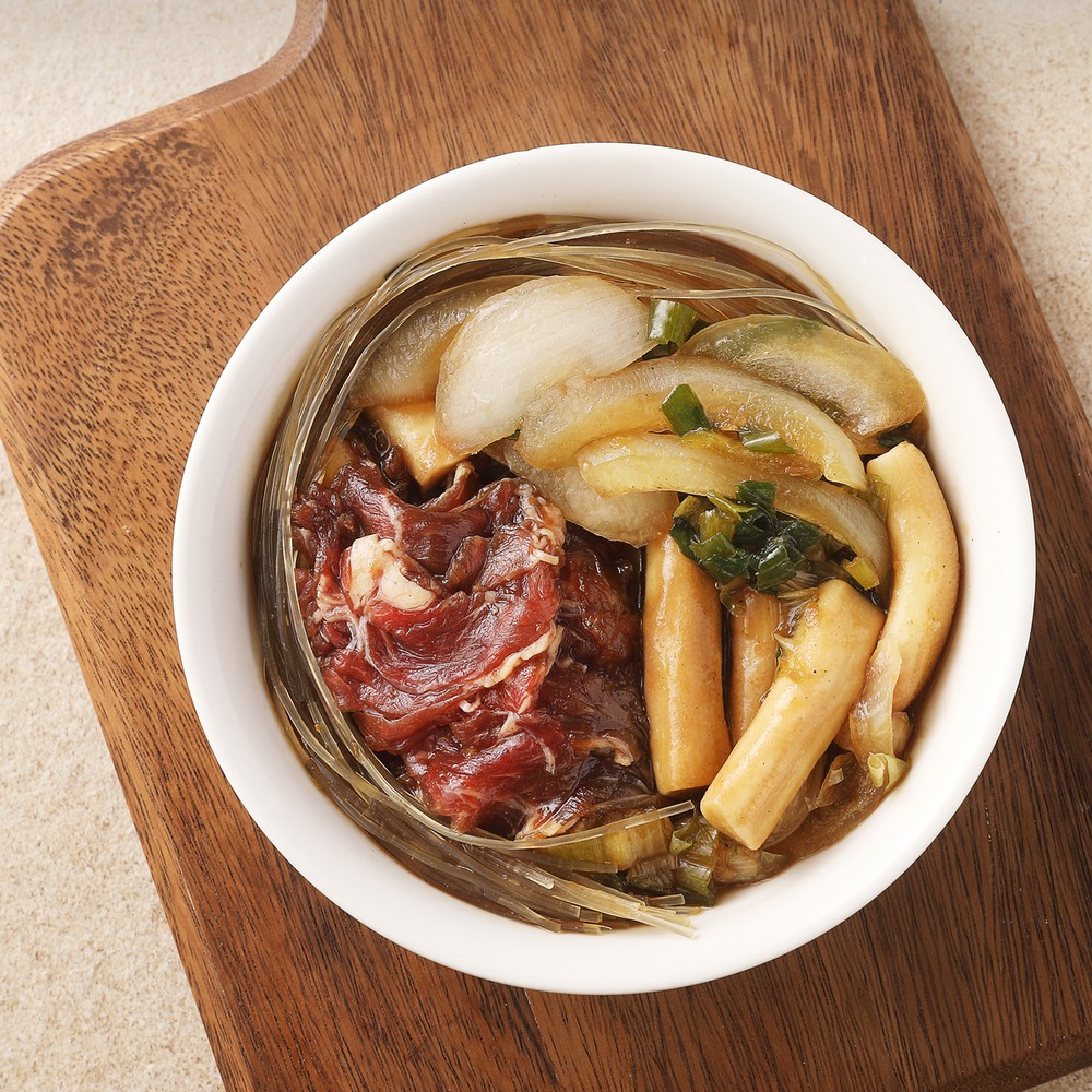 [푸딩픽] 원팩 뚝배기불고기 250g 소고기 뚝불 (당면 야채 떡 포함) 간편식 반찬 - 상세 이미지 4