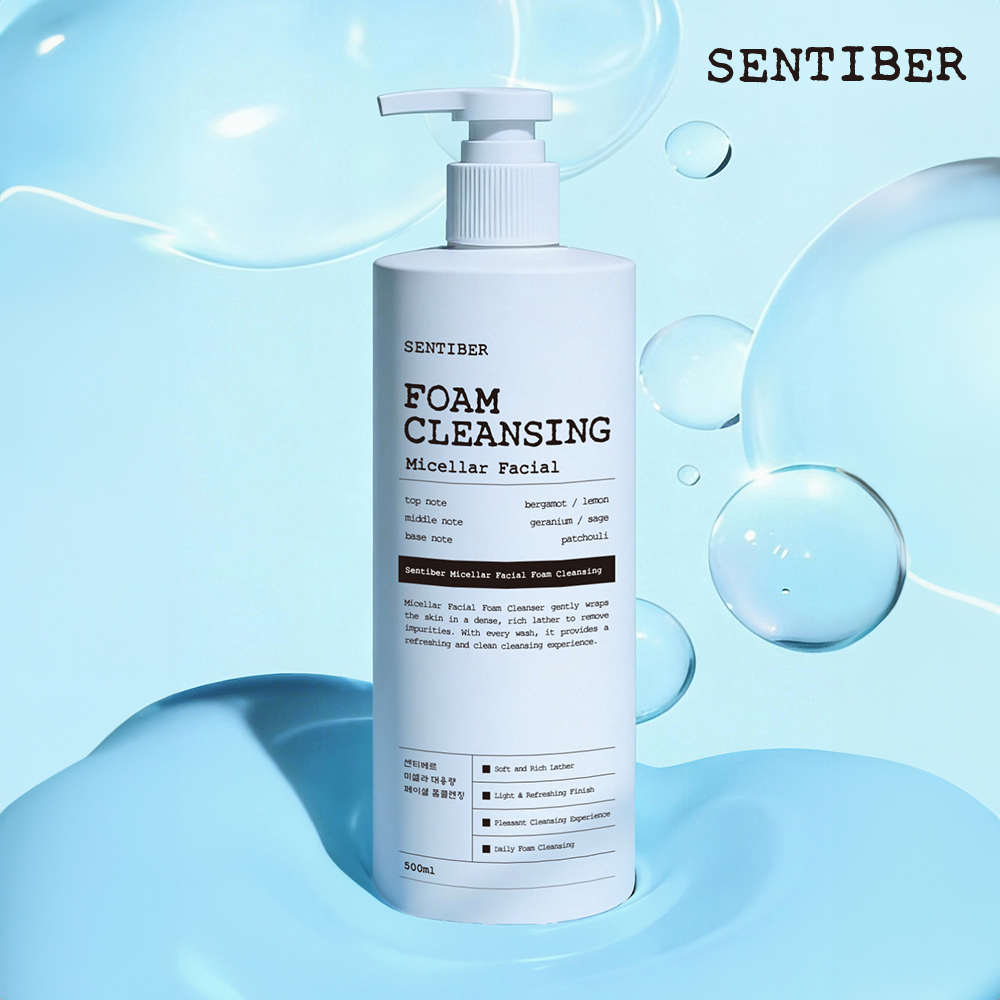 1+1 센티베르 미셀라 대용량 클렌징폼 500ml 저자극 세안제 폼클렌징 지성 민감성 - 상세 이미지 2