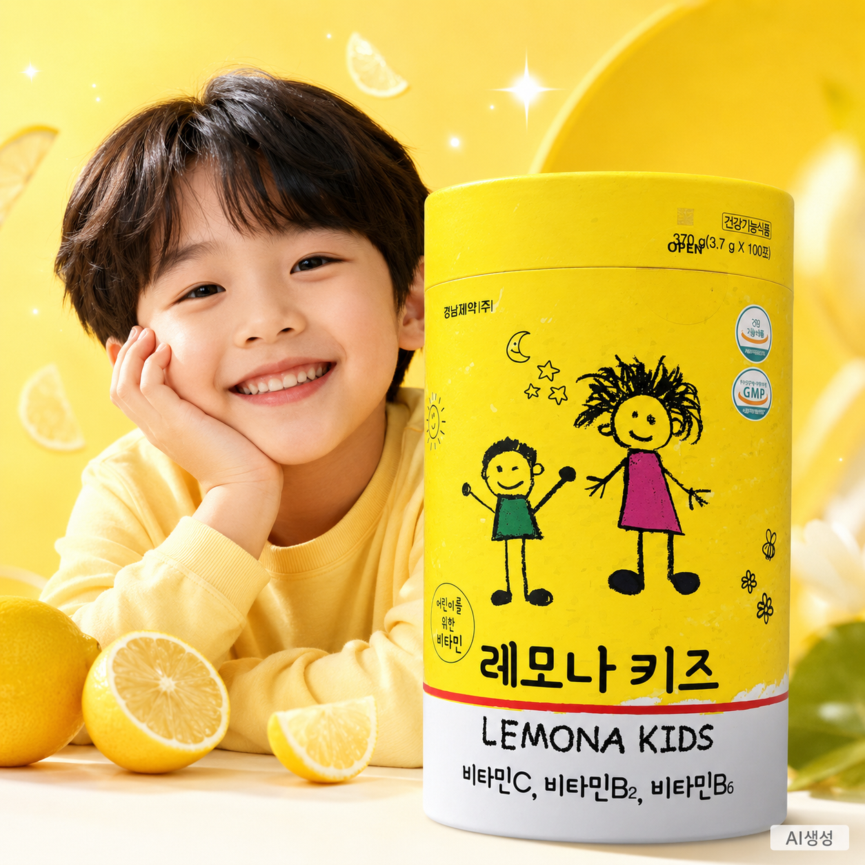 레모나 키즈 100정 어린이 영양제 비타민C 두돌 돌 아기 츄어블 구미 젤리 - 상품 이미지