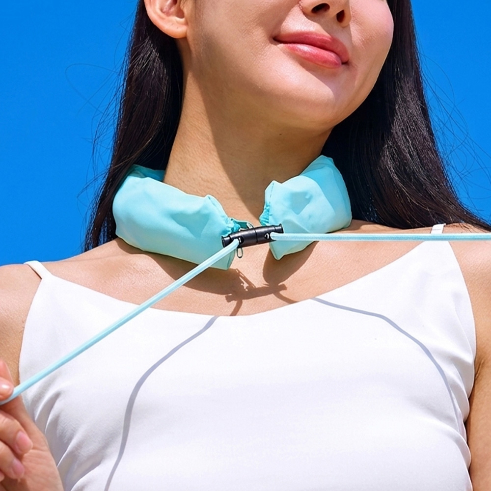 힐링팩토리 쿨민트 나인 넥쿨러 쿨 스카프 쿨링 아이스 넥밴드 여름 골프 얼음 목걸이 민트 - 상품 이미지