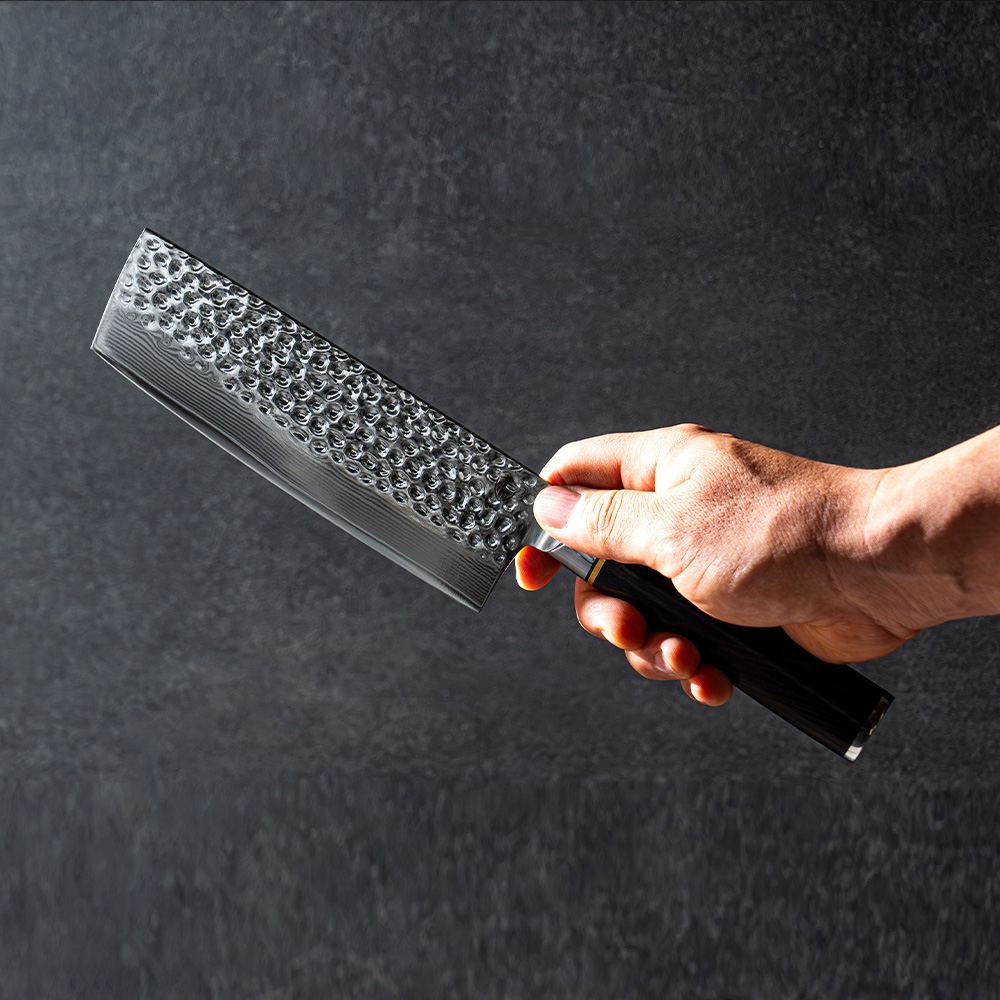 얀뮬러 해머드 다마스커스 주방 칼 나이프 나키리, 17cm - 상세 이미지 3
