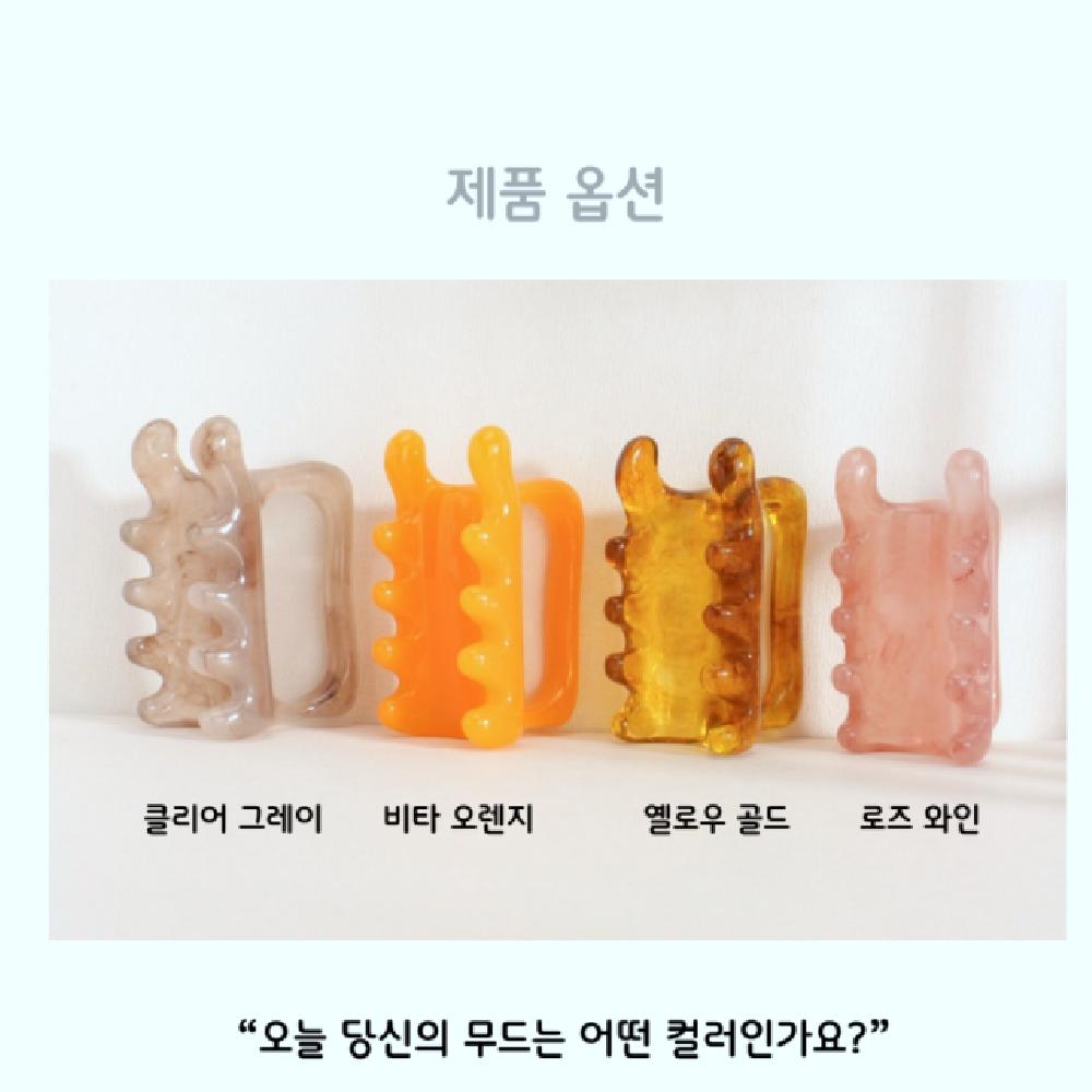 프리미엄 입체 마사지기 얼굴 두피 복부 바디 연예인 괄사 웨이브형 - 상세 이미지 3