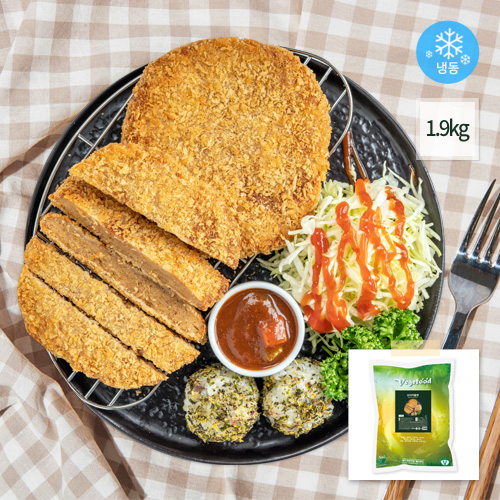 비건 돈까스 쏘이 커틀렛 콩고기 대체육 채식 식물성 단백질 베지푸드 1.9kg, 1개 - 상품 이미지