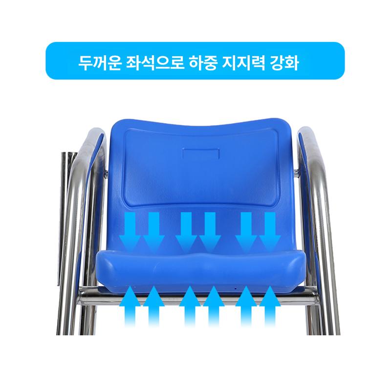 라이프가드 의자 수영장 안전요원 감시대 구조원 체어 높이 1.2m - 상세 이미지 3